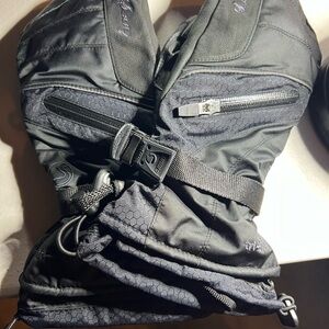 Insulated Weatherproof Leather Ski Mittens/Gloves